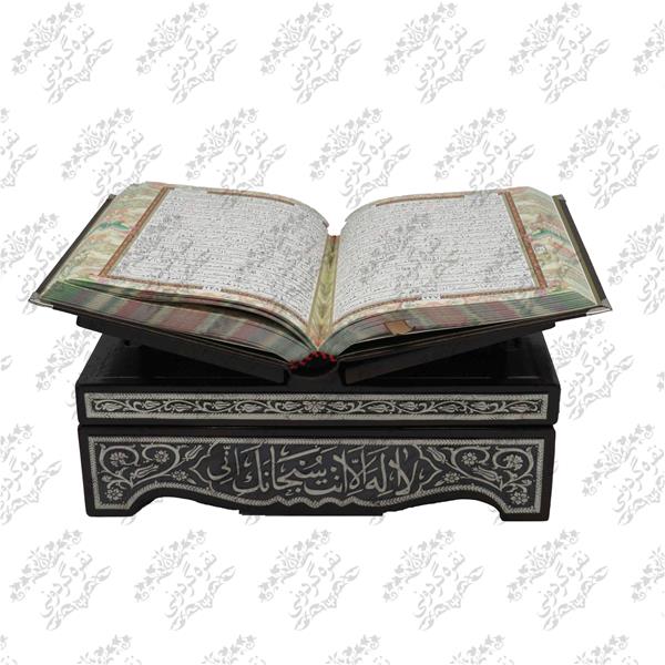 قرآن رحلی صندوقی سیاه قلم ساده سایز4کد4/1200/4/330